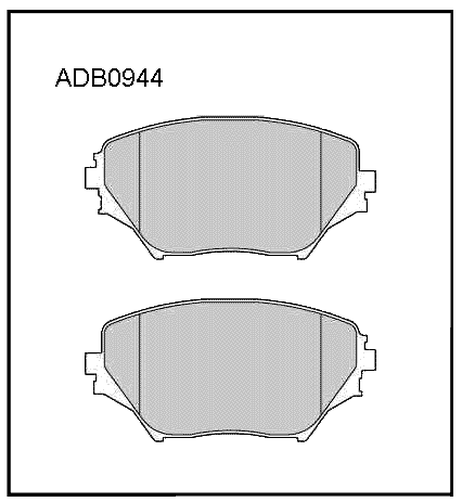 фото Allied Nippon ADB0944 Колодки тормозные дисковые | перед | Allied Nippon ADB0944 Колодки тормозные дисковые | перед |