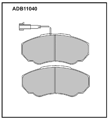 фото Allied Nippon ADB11040 Колодки тормозные дисковые | перед | Allied Nippon ADB11040 Колодки тормозные дисковые | перед |