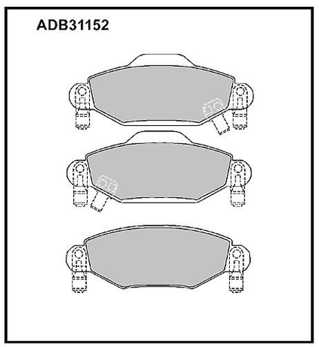 фото Allied Nippon ADB31152 Колодки тормозные дисковые | перед | Allied Nippon ADB31152 Колодки тормозные дисковые | перед |