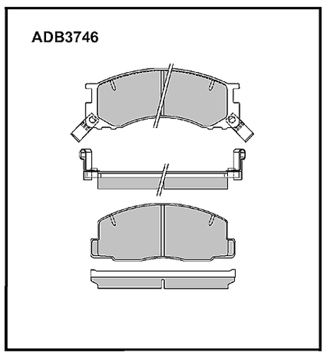 фото Allied Nippon ADB3746 Колодки тормозные дисковые | перед | Allied Nippon ADB3746 Колодки тормозные дисковые | перед |