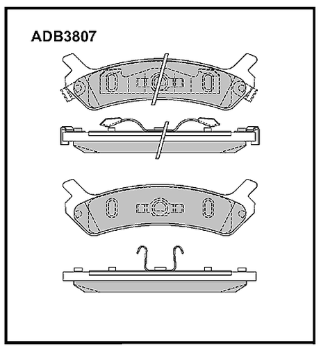 фото Allied Nippon ADB3807 Колодки тормозные дисковые | зад | Allied Nippon ADB3807 Колодки тормозные дисковые | зад |