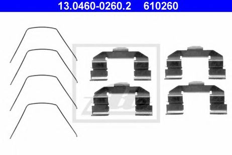 фото ATE 13.0460-0260.2 Ремкомплект тормозных колодок ATE 13.0460-0260.2 Ремкомплект тормозных колодок