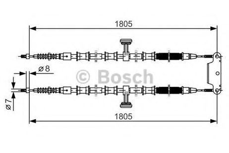 Bosch 1 987 477 907 Трос стояночного тормоза