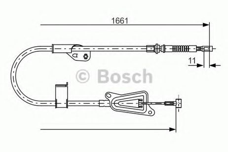 фото Bosch 1 987 477 914 Трос стояночного тормоза | прав | Bosch 1 987 477 914 Трос стояночного тормоза | прав |