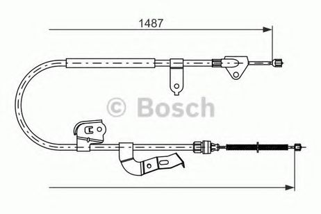 фото Bosch 1 987 477 952 Трос стояночного тормоза Bosch 1 987 477 952 Трос стояночного тормоза