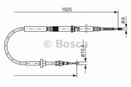 фото Bosch 1 987 477 959 Трос стояночного тормоза Bosch 1 987 477 959 Трос стояночного тормоза