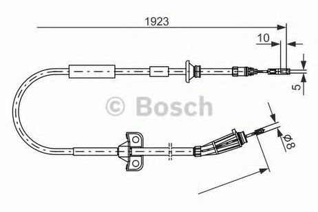 фото Bosch 1 987 477 999 Трос стояночного тормоза Bosch 1 987 477 999 Трос стояночного тормоза