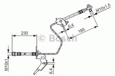 фото Bosch 1 987 476 199 Шланг тормозной | зад лев | Bosch 1 987 476 199 Шланг тормозной | зад лев |