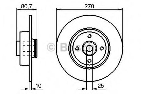 фото Bosch 0 986 479 274 Диск тормозной | зад | Bosch 0 986 479 274 Диск тормозной | зад |