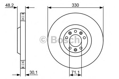 фото Bosch 0 986 479 192 Диск тормозной | перед | Bosch 0 986 479 192 Диск тормозной | перед |