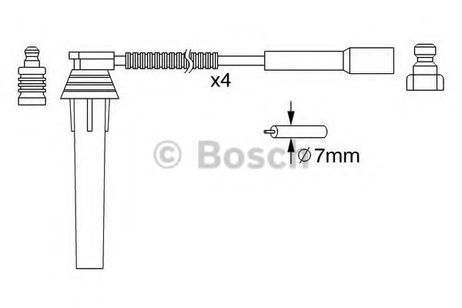 фото Bosch 0 986 357 052 Комплект высоковольтных проводов Bosch 0 986 357 052 Комплект высоковольтных проводов