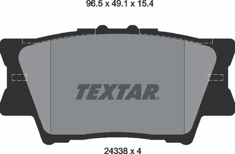 фото Textar 2433801 Колодки тормозные дисковые | зад | Textar 2433801 Колодки тормозные дисковые | зад |