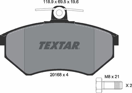 фото Textar 2016804 Колодки тормозные дисковые с противошумной пластиной Q+ | перед | Textar 2016804 Колодки тормозные дисковые с противошумной пластиной Q+ | перед |