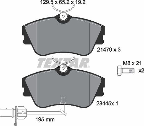 фото Textar 2147903 Колодки тормозные дисковые с противошумной пластиной Q+ | перед | Textar 2147903 Колодки тормозные дисковые с противошумной пластиной Q+ | перед |