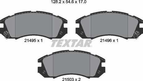 фото Textar 2149501 Колодки тормозные дисковые | перед | Textar 2149501 Колодки тормозные дисковые | перед |