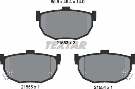 фото Textar 2155301 Колодки тормозные дисковые | зад | Textar 2155301 Колодки тормозные дисковые | зад |