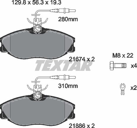 фото Textar 2167403 Колодки тормозные дисковые с противошумной пластиной Q+ | перед | Textar 2167403 Колодки тормозные дисковые с противошумной пластиной Q+ | перед |
