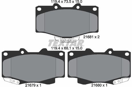 фото Textar 2167901 Колодки тормозные дисковые | перед | Textar 2167901 Колодки тормозные дисковые | перед |