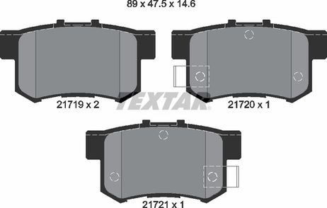 фото Textar 2171901 Колодки тормозные дисковые с противошумной пластиной Q+ | перед/зад | Textar 2171901 Колодки тормозные дисковые с противошумной пластиной Q+ | перед/зад |