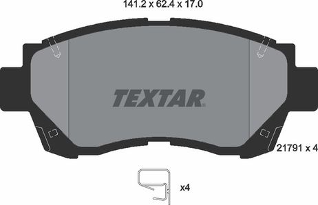 фото Textar 2179101 Колодки тормозные дисковые | перед | Textar 2179101 Колодки тормозные дисковые | перед |