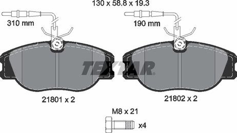 фото Textar 2180101 Колодки тормозные дисковые с противошумной пластиной Q+ | перед | Textar 2180101 Колодки тормозные дисковые с противошумной пластиной Q+ | перед |