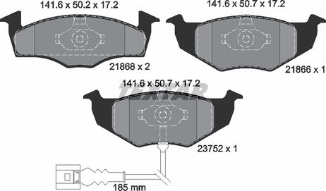 фото Textar 2186801 Колодки тормозные дисковые с противошумной пластиной Q+ | перед | Textar 2186801 Колодки тормозные дисковые с противошумной пластиной Q+ | перед |
