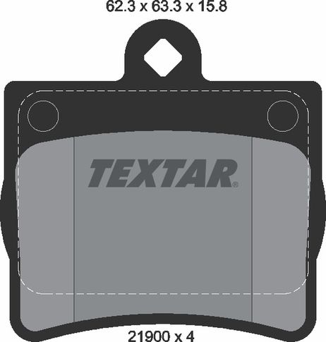 Textar 2190003 Колодки тормозные дисковые с противошумной пластиной Q+ | зад |