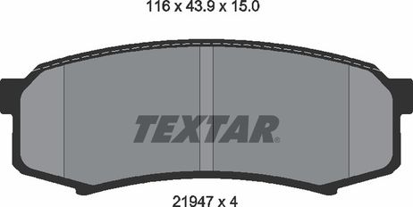 фото Textar 2194701 Колодки тормозные дисковые | зад | Textar 2194701 Колодки тормозные дисковые | зад |