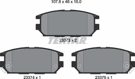 фото Textar 2337301 Колодки тормозные дисковые | зад | Textar 2337301 Колодки тормозные дисковые | зад |