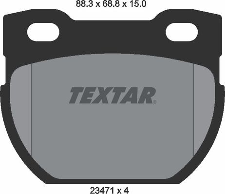 фото Textar 2347101 Колодки тормозные дисковые с противошумной пластиной Q+ | зад | Textar 2347101 Колодки тормозные дисковые с противошумной пластиной Q+ | зад |