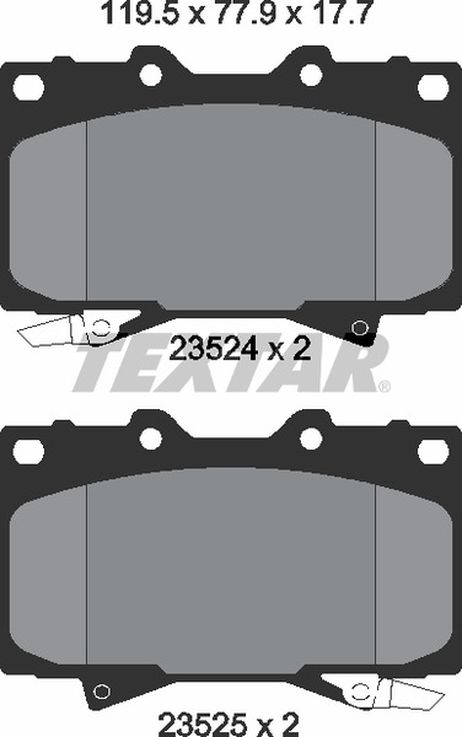 фото Textar 2352402 Колодки тормозные дисковые | перед | Textar 2352402 Колодки тормозные дисковые | перед |
