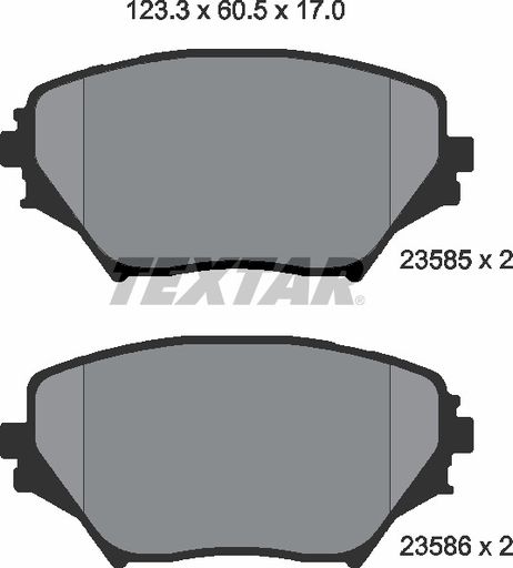 фото Textar 2358501 Колодки тормозные дисковые | перед | Textar 2358501 Колодки тормозные дисковые | перед |