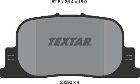 фото Textar 2359201 Колодки тормозные дисковые | зад | Textar 2359201 Колодки тормозные дисковые | зад |