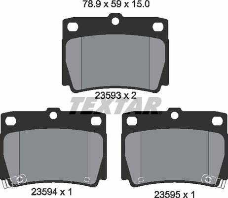 фото Textar 2359301 Колодки тормозные дисковые | зад | Textar 2359301 Колодки тормозные дисковые | зад |
