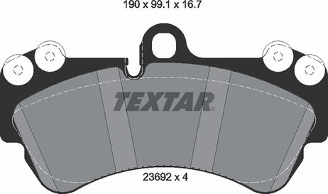 фото Textar 2369202 Колодки тормозные дисковые | перед | Textar 2369202 Колодки тормозные дисковые | перед |