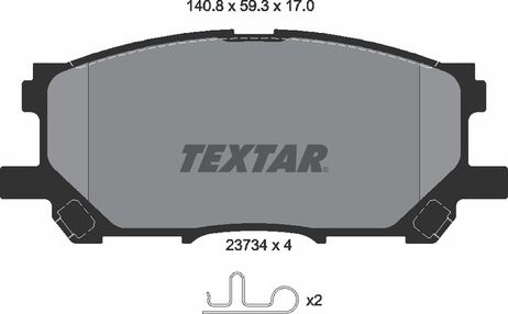 фото Textar 2373401 Колодки тормозные дисковые | перед | Textar 2373401 Колодки тормозные дисковые | перед |