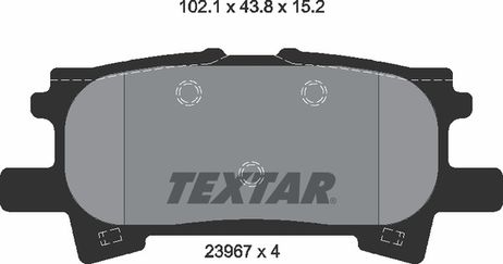 фото Textar 2396701 Колодки тормозные дисковые | зад | Textar 2396701 Колодки тормозные дисковые | зад |