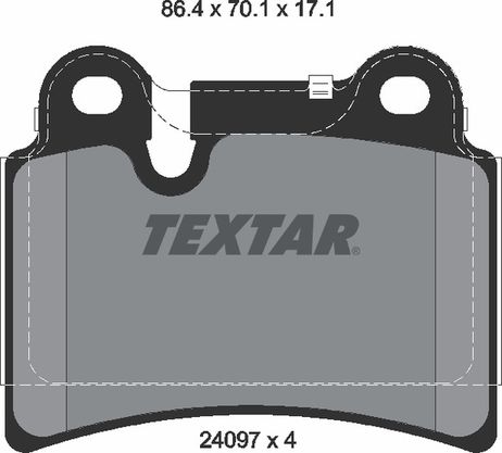 фото Textar 2409701 Колодки тормозные дисковые | зад | Textar 2409701 Колодки тормозные дисковые | зад |
