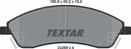 фото Textar 2426801 Колодки тормозные дисковые с противошумной пластиной Q+ | перед | Textar 2426801 Колодки тормозные дисковые с противошумной пластиной Q+ | перед |