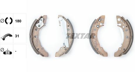 фото Textar 91018200 Колодки тормозные барабанные | зад | Textar 91018200 Колодки тормозные барабанные | зад |