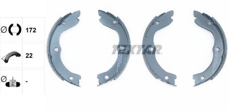 фото Textar 91062700 Колодки тормозные барабанные | зад | Textar 91062700 Колодки тормозные барабанные | зад |