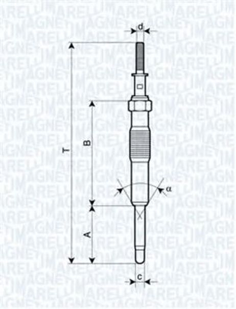 фото Magneti Marelli 062900034304 Свеча накаливания Magneti Marelli 062900034304 Свеча накаливания
