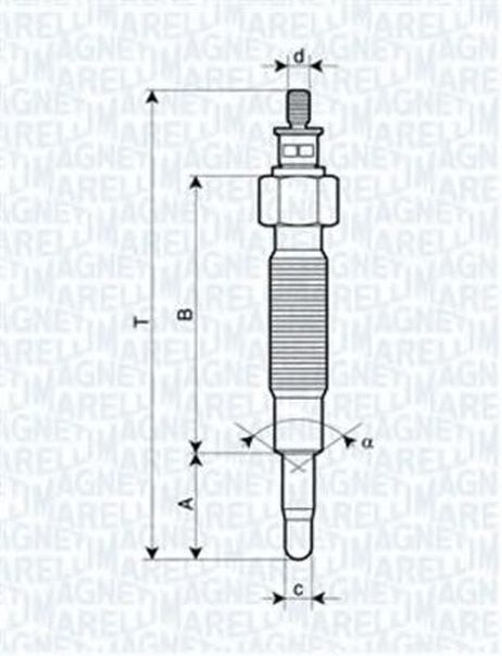 фото Magneti Marelli 062900037304 Свеча накаливания Magneti Marelli 062900037304 Свеча накаливания