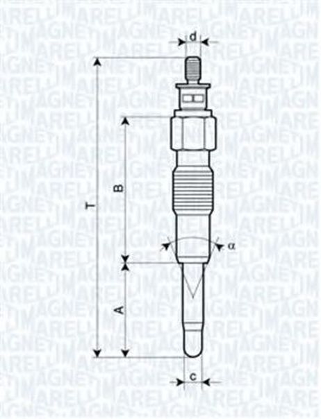 фото Magneti Marelli 062900040304 Свеча накаливания Magneti Marelli 062900040304 Свеча накаливания