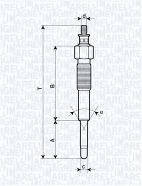 фото Magneti Marelli 062900041304 Свеча накаливания Magneti Marelli 062900041304 Свеча накаливания