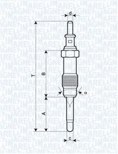 фото Magneti Marelli 062900046304 Свеча накаливания Magneti Marelli 062900046304 Свеча накаливания