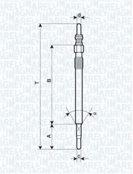 фото Magneti Marelli 062900047304 Свеча накаливания Magneti Marelli 062900047304 Свеча накаливания