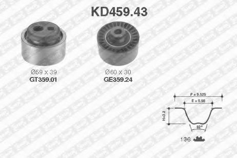 фото SNR KD459.43 Комплект ремня ГРМ SNR KD459.43 Комплект ремня ГРМ