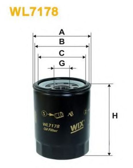 фото Wix Filters WL7178 Фильтр масляный Wix Filters WL7178 Фильтр масляный