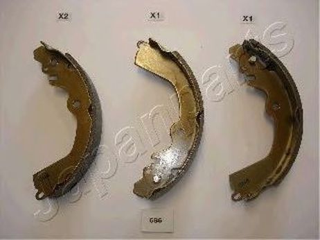 фото Japanparts GF-586AF Колодки тормозные барабанные | зад | Japanparts GF-586AF Колодки тормозные барабанные | зад |